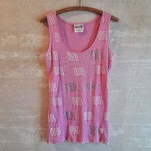 416a. pink vintage Chase Authentics Nascar 88 Dale Earnhardt Jr. tank top, M